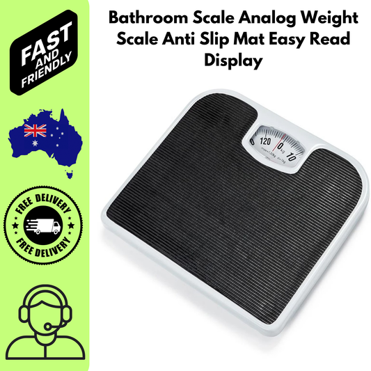 Bathroom Scale Analog Weight Scale Anti Slip Mat Easy Read Display