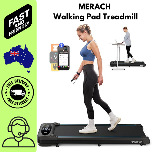 MERACH Walking Pad Treadmill Under Desk Portable Quiet Mini Treadmill Remote