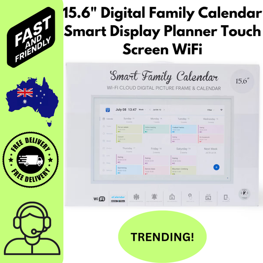 15.6" Digital Family Calendar Smart Display Planner Touch Screen WiFi