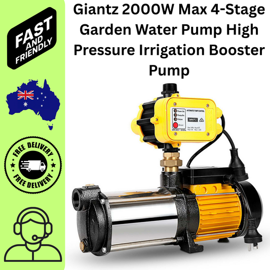 Giantz 2000W 4 Stage Water Pump High Pressure Garden Irrigation Auto