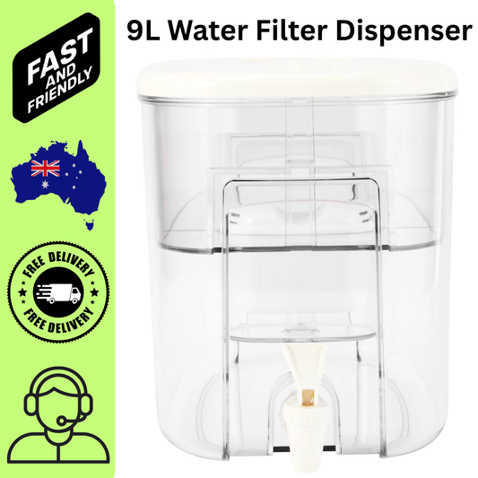 9L Water Filter Dispenser Portable Fridge Water Jug Purifier BPA Free