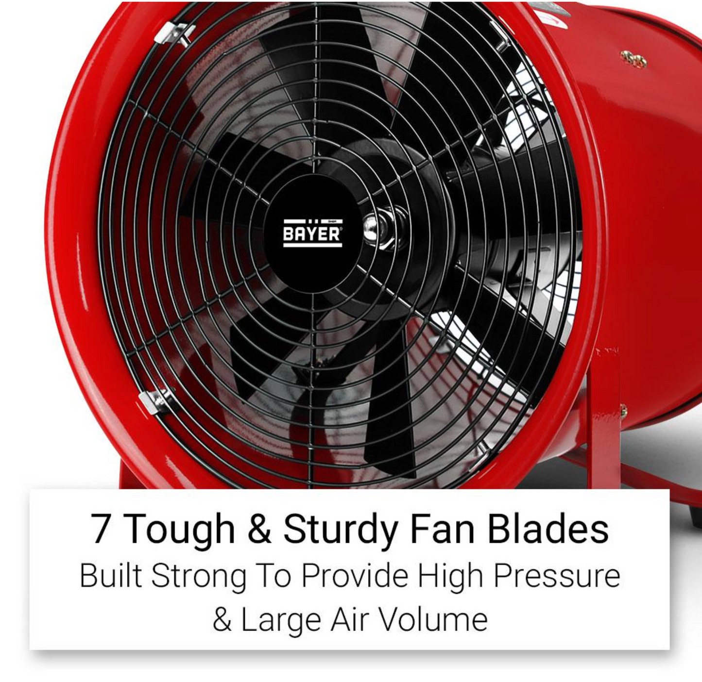 Bayer 560W 12" Extractor Fan Ventilation Kit 305mm with 5m Hose Heavy Duty